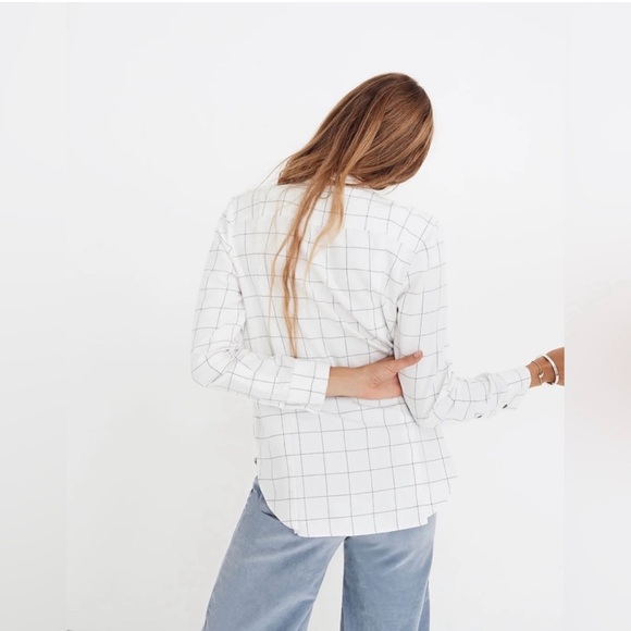 NWOW Madewell Flannel Tie-Neck Shirt Windiowpane
Pattern - Size XL - Picture 4 of 14